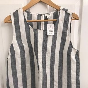 striped linen tank top